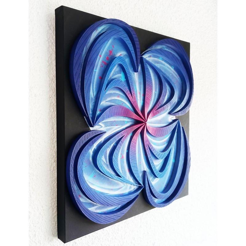 Peinture 3D "vortex" 60x60cm