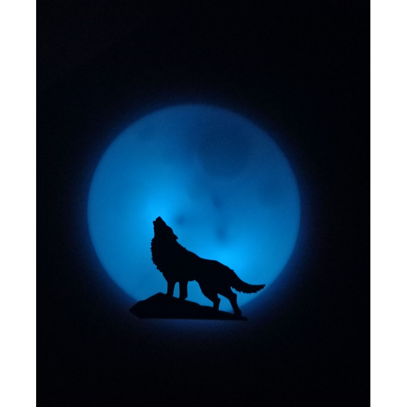 fichier 3D "loup hurlant" applique murale