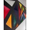 Peinture 3D "triangulation" 120x40cm