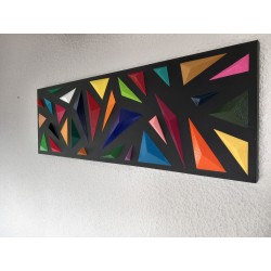 Peinture 3D "triangulation" 120x40cm