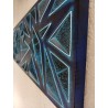 Peinture 3D "triangulation" 120x40cm