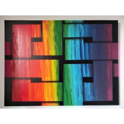 Peinture acrylique "multicolor" 80x60cm