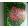 Peinture acrylique "hibiscus" 70x50cm